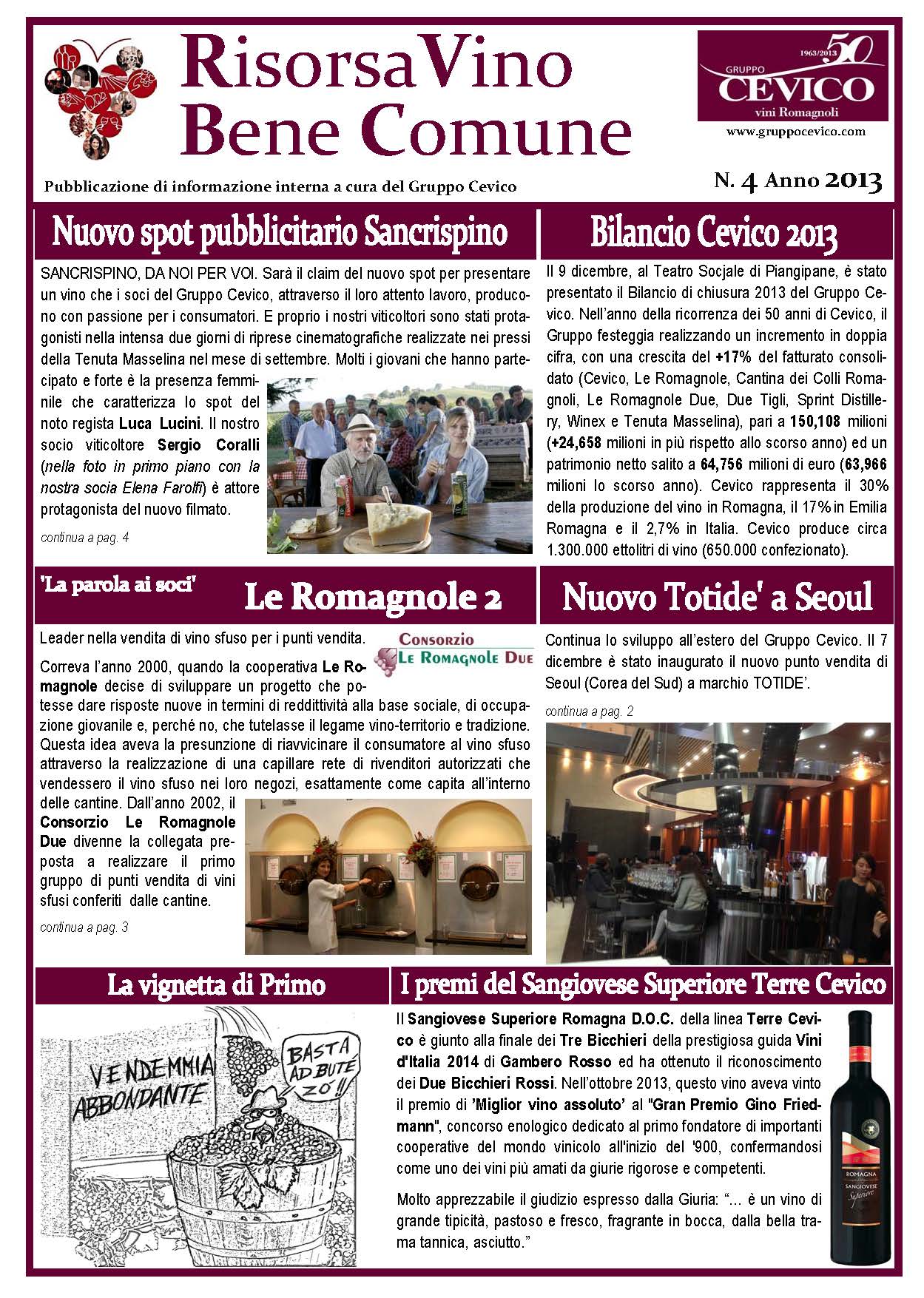 Risorsa Vino Bene Comune 2013 nr. 4