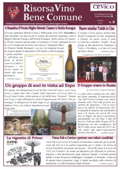 Risorsa Vino Bene Comune 2015 nr. 8