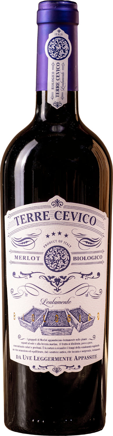 Merlot biologico da uve leggermente appassite